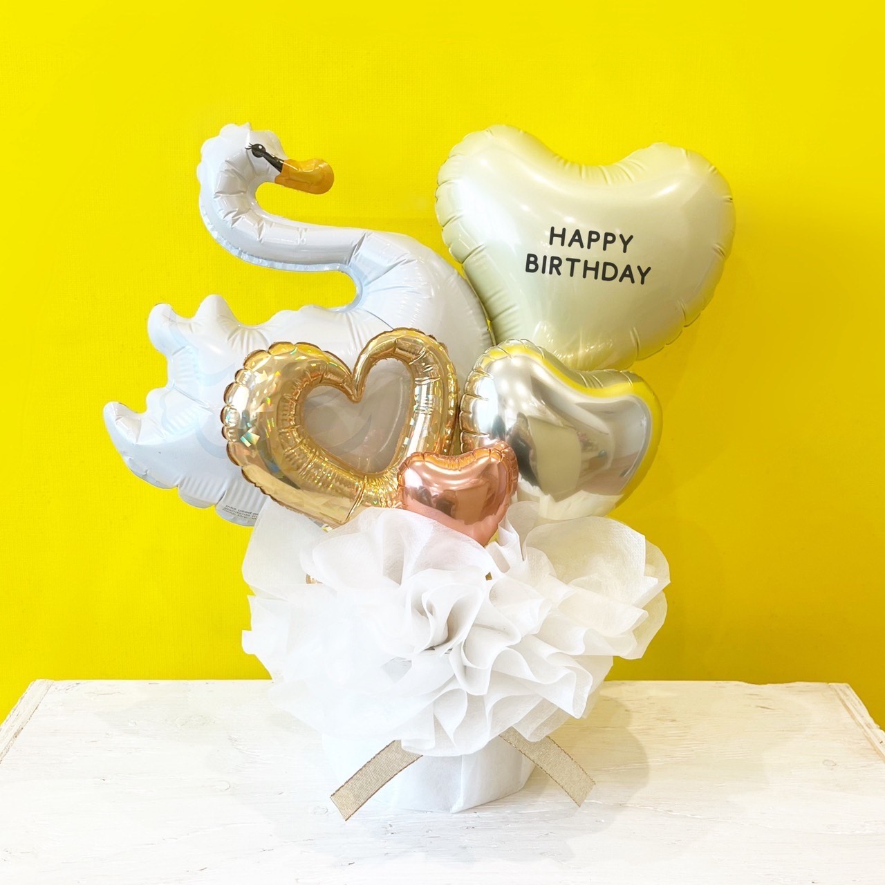 swan classy arrange誕生日　発表会　バレエ　ダンスお祝い　バルーンギフト