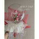 ribbon tulip in balloon bouquetバルーンギフト お誕生日 記念日発表会 バルーンブーケ バルーンフラワー推し活 オーダーメイド オリジナルギフト女子会 韓国風ブーケ バースデーバルーン
