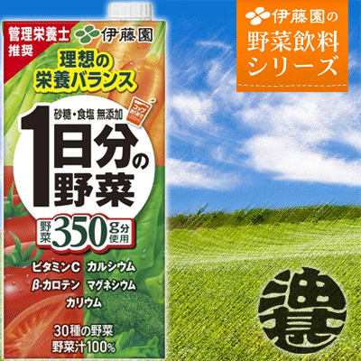 『4ケース送料無料！』（地域限定）伊藤園 1日分の野菜 1L紙パック×4ケース24本(6本入り1ケース)1000ml 一日分の野菜 野菜ジュース 食塩無添加※ご注文いただいてから4日〜14日の間に発送いたします。/uy/