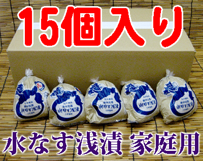 送料無料 地域限定 丸作食品 お買い得・ご家庭用大阪 泉州名産 水なす浅漬 ぬか漬 15個セットご注文後 10日〜25日程で配達いたします 佐川クール便で発送いたします 水茄子 水ナス 漬物[qw]