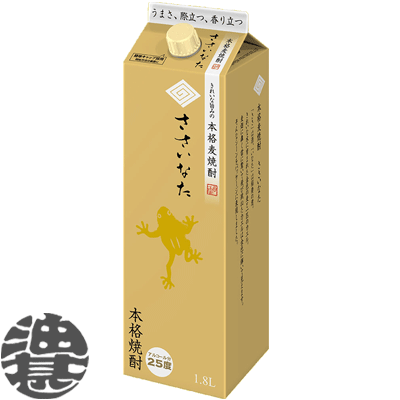 『送料無料！』（地域限定）サッポロビール 本格麦焼酎 ささいなた 25度 1.8L紙パック(6本入り1ケース)【1800ml 麹 焼酎】[qw]