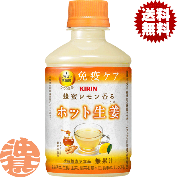 『2ケース送料無料！』（地域限定）キリン 蜂蜜レモン香る ホット生姜 280mlペットボトル×2ケース48本(..
