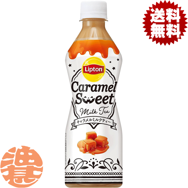 『送料無料！』（地域限定）サントリー リプトン キャラメルスウィート 450mlペットボトル（24本入り1ケース）ミルク キャラメル キャラメルミルクティー 紅茶飲料※ご注文確定後4日～14日の間に発送いたします。/st/のサムネイル