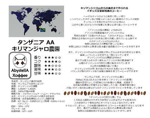 【受注後焙煎】タンザニアAA キリマンジャロ 300g（キリマン/送料無料/コーヒー豆/スペシャルティコーヒー） 3