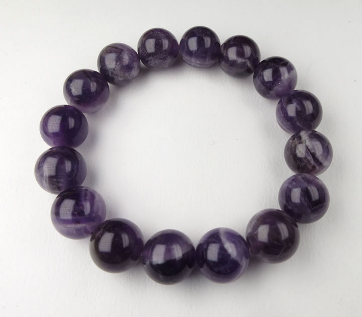シェブロンアメジスト 12mm ブレスレット 力を与える石 天然石 パワースト...