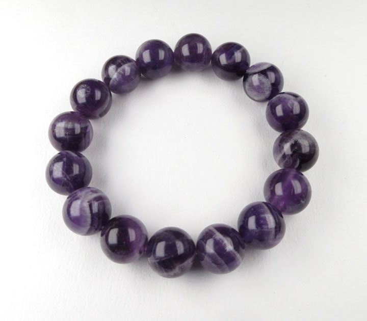 シェブロンアメジスト 12mm ブレスレット 力を与える石 天然石 パワースト...