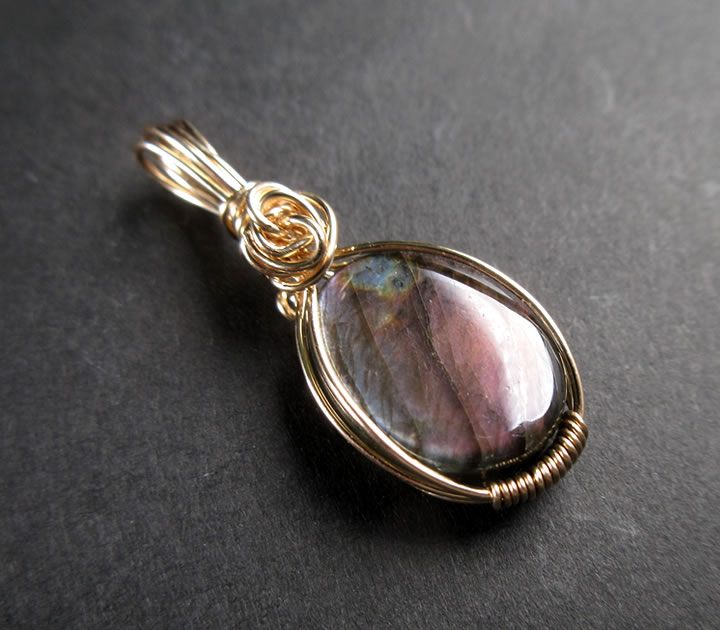 ブルーラブラドライト 14kgfペンダント ブルーシラー 保護 メディテーショ...