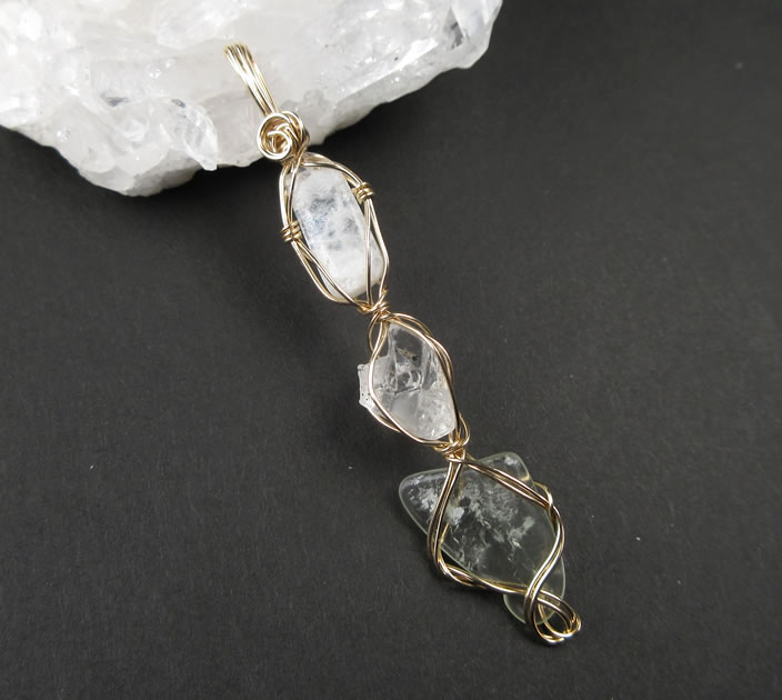 フェナカイト ナトロライト ヘルデライト 14KGFペンダント ヘブンアンドア...