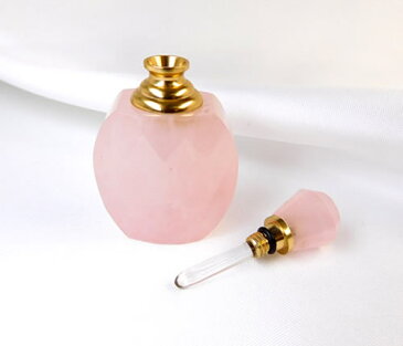 【10%OFFクーポン 2/9 20時-)アトマイザーボトル ローズクォーツ/ジェムエッセンス入れ/香水入れ/天然石 bottrose