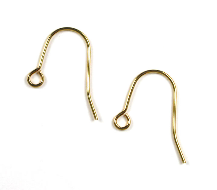 ピアスフック 水平ループ付き 6個セット ゴールドカラー 304ステンレス製 18KGPメッキ 5-sta15