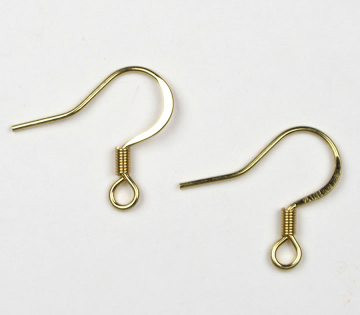 金属アレルギー対策 サージカルステンレス 316L ピアスフック ゴールドカラー 6個セット 18KGPメッキ 5-sta16