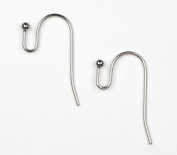 金属アレルギー対策 サージカルステンレス 316L ピアスフック シルバーカラー 6個セット 5-sta17