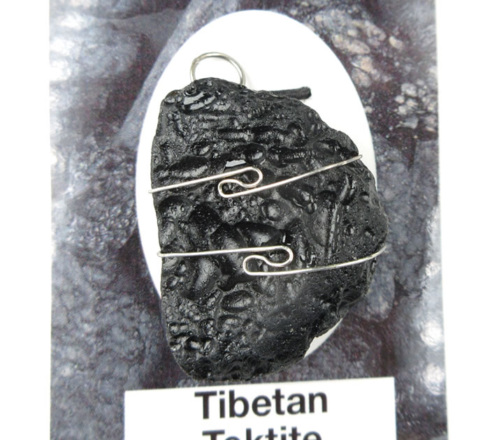 チベットテクタイト ペンダント 17g ヘブンアンドアース社証明書付 クンダ...