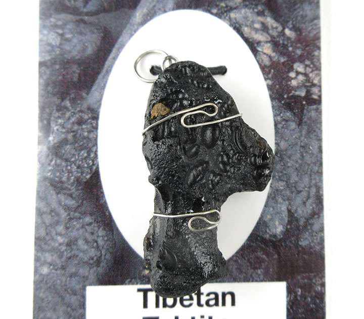 チベットテクタイト ペンダント 9g ヘブンアンドアース社証明書付 クンダ...