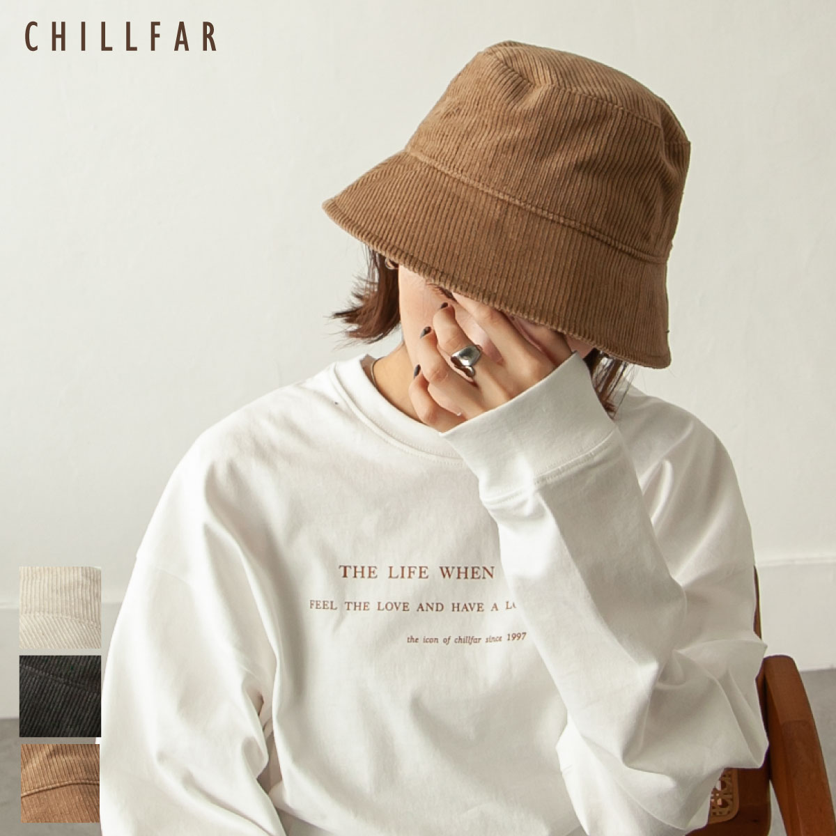 Chillfar バケットハット レディース ハット 帽子 レディース バケットハット コーデュロイ ファッション小物(113023)