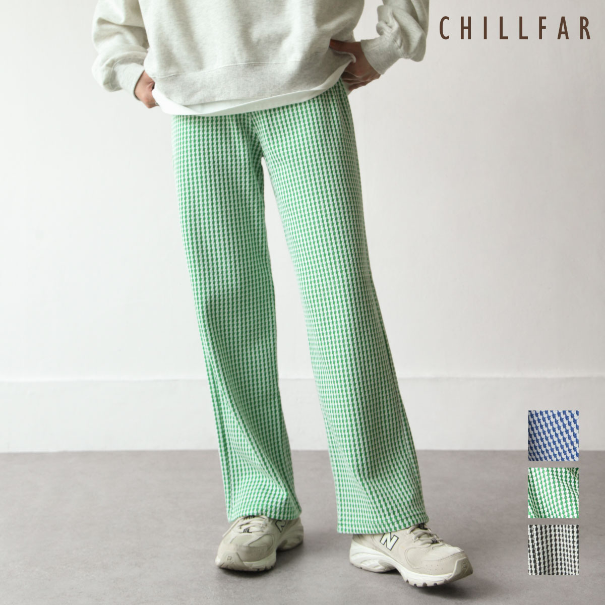 パンツ レディース ジャガードパンツ ワイドパンツ イージーパンツ Chillfar チルファー 秋 秋物 秋服 レディース(a68ta-2610)のサムネイル
