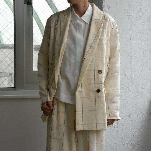 SACRA(サクラ)/SHRINK WINDOWPANE JACKET SACRA(サクラ)/SHRINK WINDOWPANE JACKET