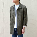 Sanca(TJ)/LINEN H/TOOTH SHORT COAT -BROWN-