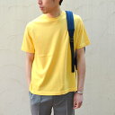 niuhans(ニュアンス)/ Cotton Crew neck S/S Sweater -YELLOW-