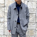 FRANK LEDER(フランクリーダー)/BLUE LINEN WORK JACKET-BLUE-