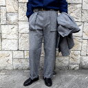 【20 SS】FRANK LEDER(フランク リーダー) /BLUE LINEN TROUSERS WITH GUSSET POCKET -BLUE-