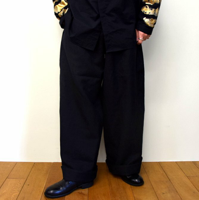 too good(ȥå)/ THE WRITER TROUSER WOOL HERRINBONE -FLINT-
