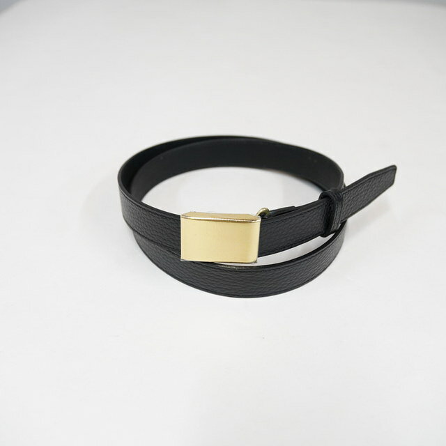 Scye(サイ) Shrink Leather Box Buckle Belt