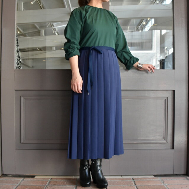 SOFIE D'HOORE(ソフィードール) / l/s dress with side pleats skirts