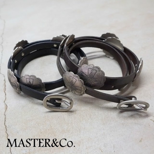 MASTER&Co.(マスターアンドコー)コンチョレザーベルト -2色展開【(99)BLACK , (88) BROWN】 -