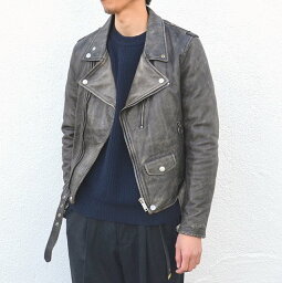 ゴールデングース ライダースジャケット メンズ GOLDEN GOOSE(ゴールデングース)/ CHIODO GOLDEN -(A1)BLACK WASHED-