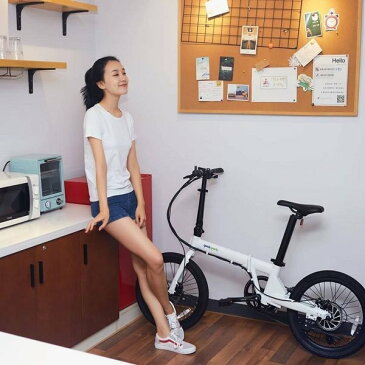 Qualisports Q2 ★型式認定モデル★斬新デザイン★折りたたみ電動ミニベロ 電動アシスト自転車 スマホ充電機能付き 20インチ(ブルー)