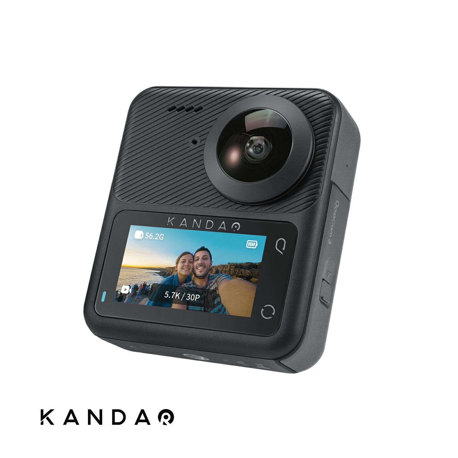 楽天Acalie楽天市場店Kandao QooCam3 / 360度 アクションカメラ クーカム3 5.7K 7200万画素 360度パノラマ撮影 360度パノラマ映像