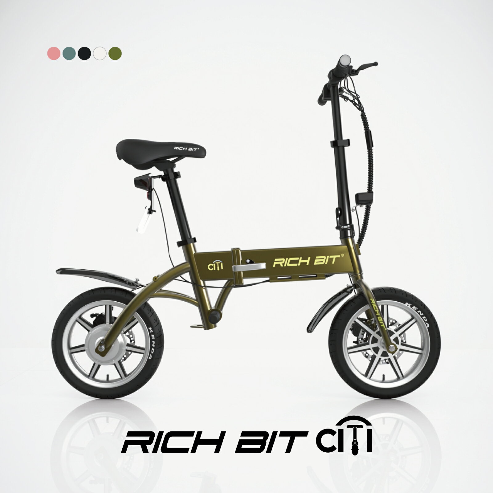 【特定小型原動機付自転車】 免許不要 電動バイク RICHBIT CITY 電動キックボード にはない サドル付き..