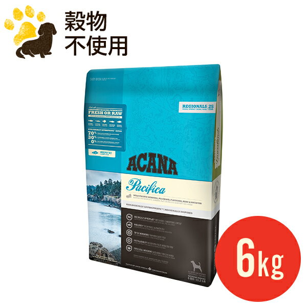 （旧商品）アカナ パシフィカ ドッグ 6kg (正規品) ドッグフード 全犬種 全年齢用 低アレルギー 賞味期限2023.3.17