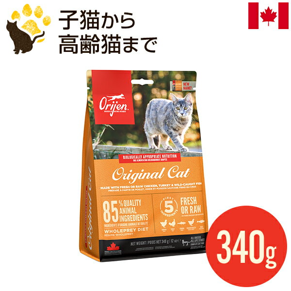 オリジン オリジナルキャット 340g (正規品) 全年齢 全猫種用 キャットフード カナダ産 お試し 賞味期限2024.11.14