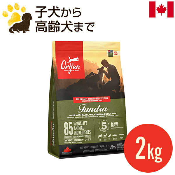 オリジン ツンドラ ドッグ 2kg (正規品) 全年齢用 ドッグフード総合栄養食 賞味期限2024.10.19