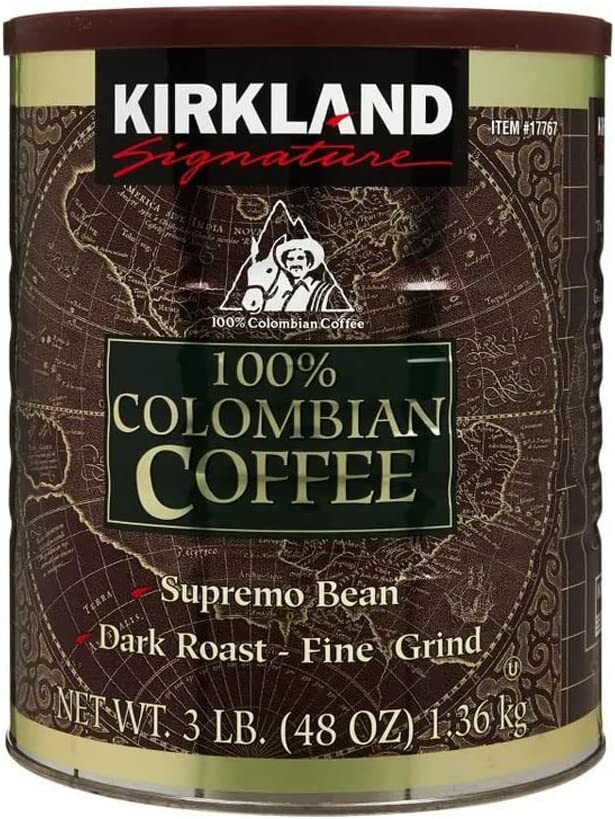 【KIRKLAND カークランド】 100％コロンビアコーヒー 1.36kgレギュラーコーヒー（粉）　細挽き