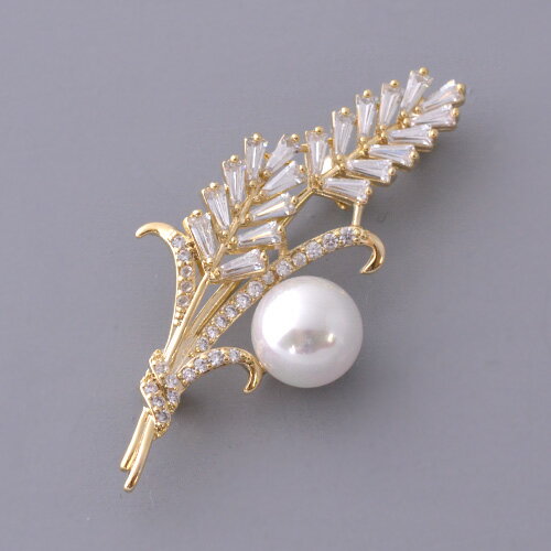 樂天商城 - 【本日限定20％OFFクーポン】ブローチ パール フラワー 花 ラインストーン ゴールド 入学式 入園式 プレゼント ギフト レディースアクセサリー
