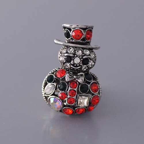 樂天商城 - スノーマン 雪だるま ブローチ クリスマス 冬 ジャケット コート 胸元 アクセサリー