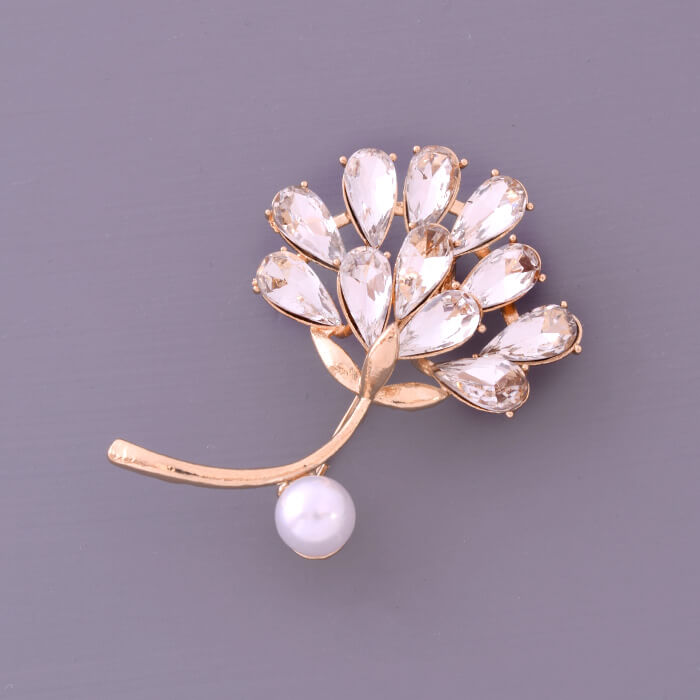 樂天商城 - 【10%OFFクーポン本日限定】フラワーブローチ パール ゴールド 春 入学式 卒業式 コサージュ スーツ