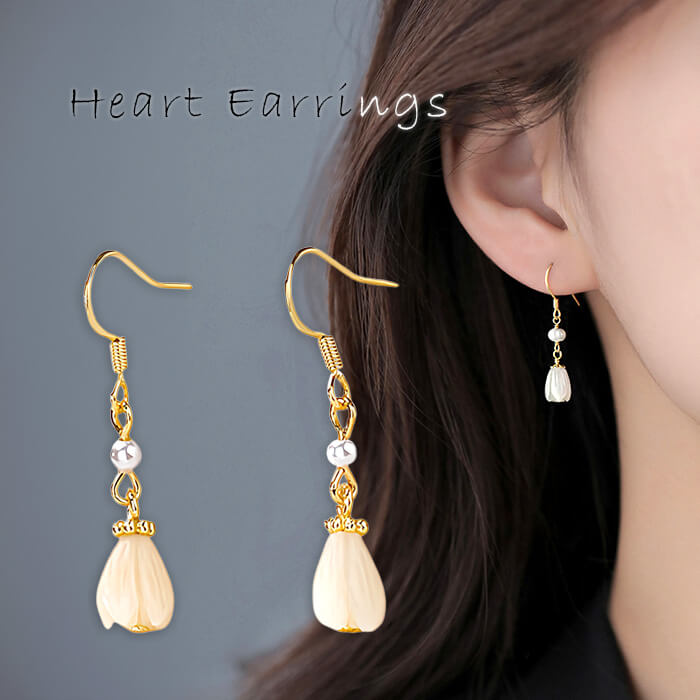 【P10倍クーポン】フラワーデザインピアス ピカケ マツリカ ハワイアンデザイン つぼみ ゴールド 金属..