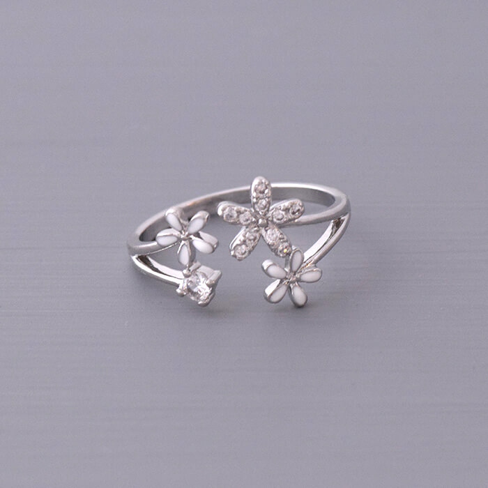 링 반지 꽃 플라워 프리 사이즈 약 11~14호 귀여운 패션 링 레이디스 액세서리