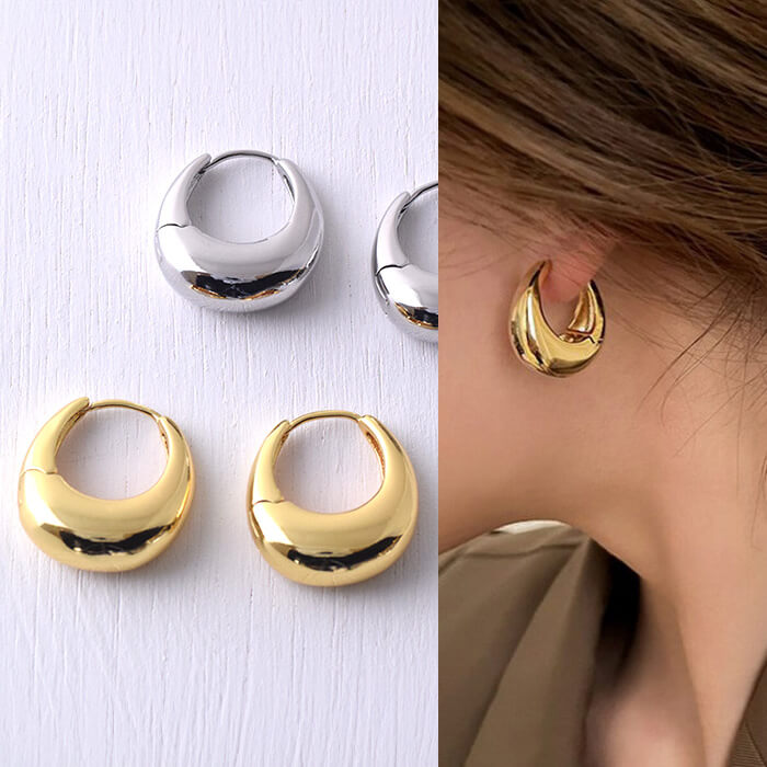 樂天商城 - ピアス ドロップ ゴールド シルバー フープピアス ドロップピアス 両耳