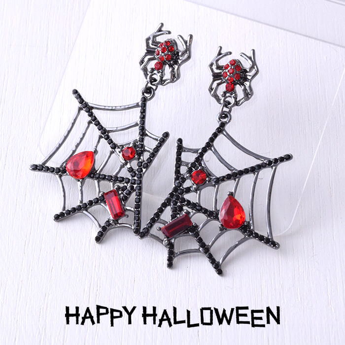 ピアス 蜘蛛の巣 ハロウィン ハロウィンパーティー ぶら下がり 個性的のサムネイル