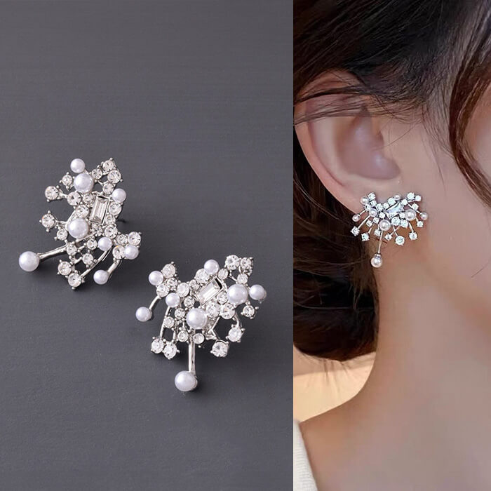 樂天商城 - パール ビジュー ピアス キラキラ 上品 レディース 結婚式 二次会 アクセサリー 華やか 大人かわいい パーティー アクセ