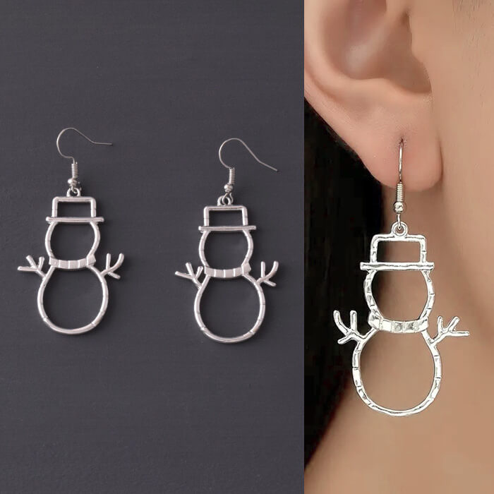 樂天商城 - スノーマン ピアス シルバー クリスマス シルエットデザイン 冬 アクセサリー レディース 大人可愛い プチプラ