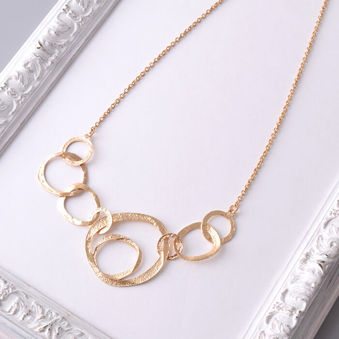 樂天商城 - 【10%OFFクーポン本日限定】ネックレス サークル モチーフ ゴールド メタル 大ぶり レディース アクセサリー シンプル 上品 通販