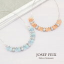 ドイツ製 FEIX 透明感あふれるネックレス ブルー、オレンジ(ヨーロッパ/アクセサリー直輸入/レディース/インポート/コスチュームジュエリー)