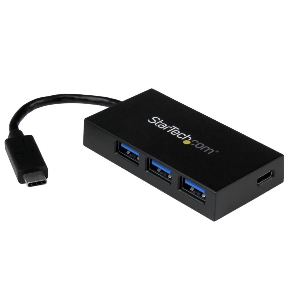 USB-C接続4ポートUSB 3.0ハブ USB A 3ポート USB-C 1ポート搭載HUB USB 3.1 Gen 1対応 Type-Cコネクタ使用 5Gbps 送料無料 スターテック Startech 2年保証