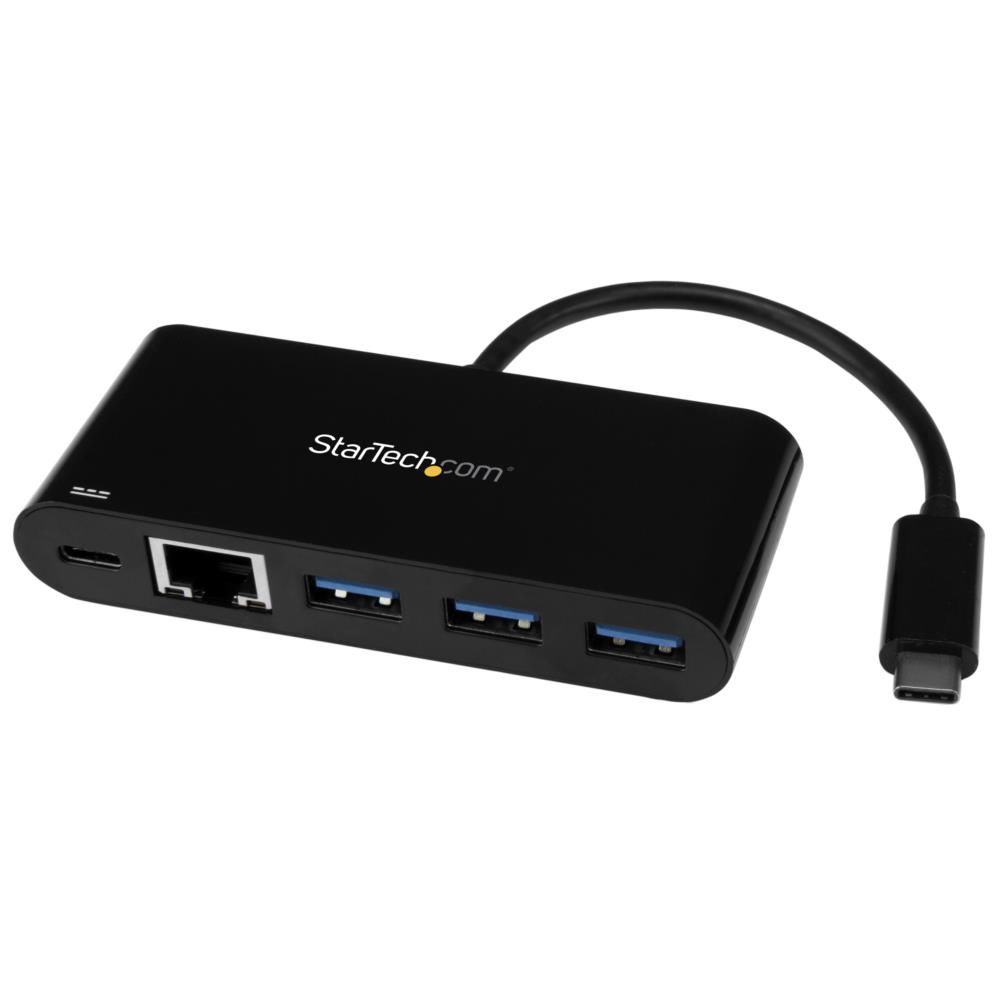 USB Type-Cڑ3|[gUSB 3.0nu RJ-45MKrbgC[TlbgΉ USBd(Power Delivery)Ή USB-C - 3x USB-A 1x GbE  X^[ebN Startech 2Nۏ